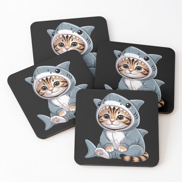 Item preview, Cute Kitten in a Shark Costume Kitty My Cat is a Shark designed and sold by PeteHomenick.