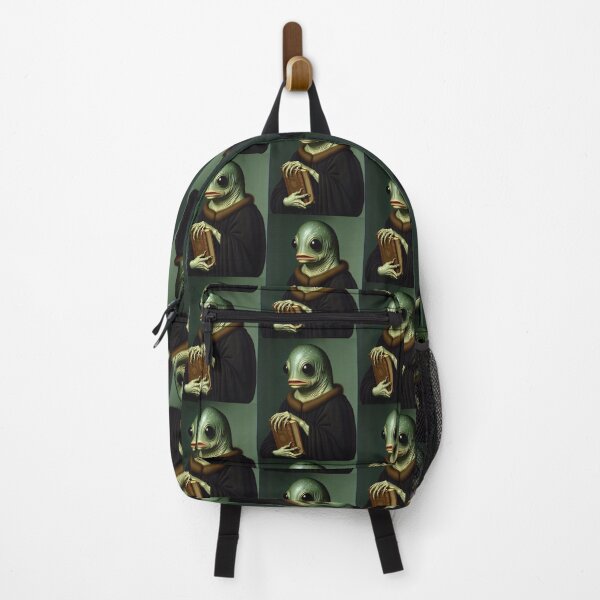 Item preview, The deep one a Creepy Lovecraftian citizen of Innsmouth portrait art designed and sold by Vintage Designs +.