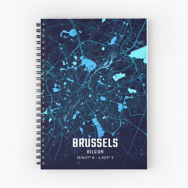 Item preview, Brussels Midnight City Map designed and sold by HomeLivingCo.