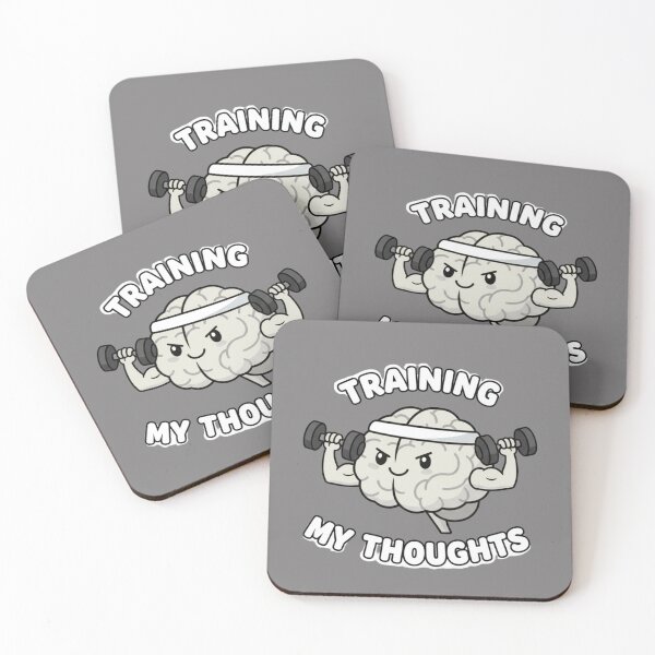 Item preview, Training My Thoughts – Funny Mental Health Quote designed and sold by Amr Darwish Graphic designer.