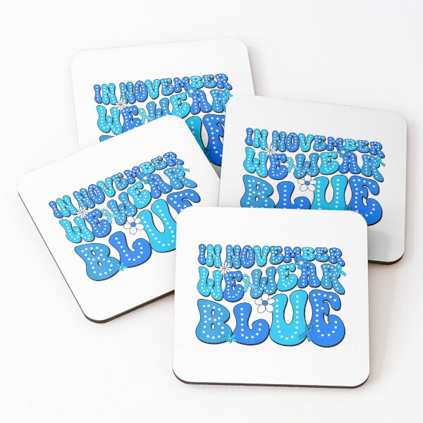 Item preview, Blue Support Month Bow Quote Style November Vintage designed and sold by Williammarger.