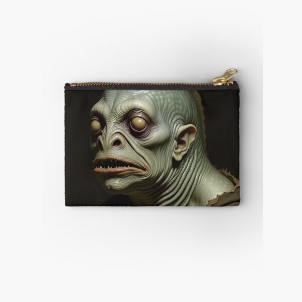 Item preview, The deep one a Creepy Lovecraftian citizen of Innsmouth portrait art designed and sold by Vintage Designs +.