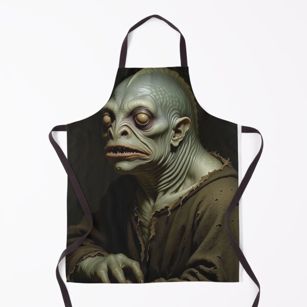 Item preview, The deep one a Creepy Lovecraftian citizen of Innsmouth portrait art designed and sold by Vintage Designs +.