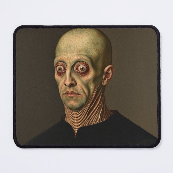 Item preview, The deep one a Creepy Lovecraftian citizen of Innsmouth portrait art designed and sold by Vintage Designs +.