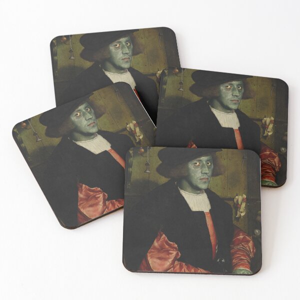 Item preview, The deep one a Creepy Lovecraftian citizen of Innsmouth portrait art designed and sold by Vintage Designs +.