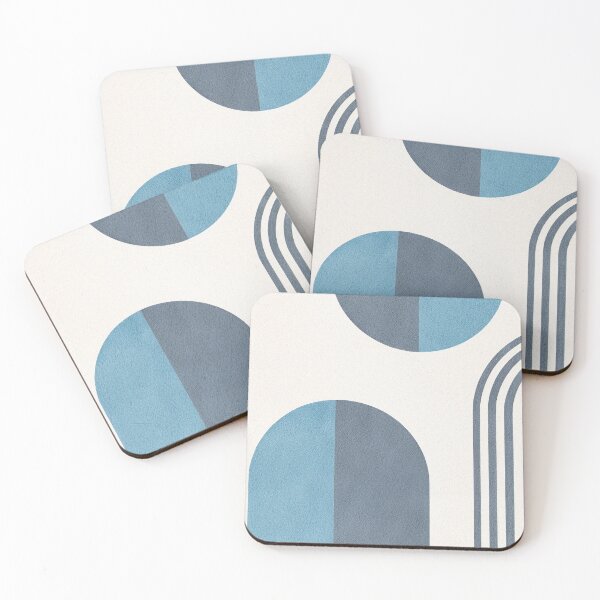 Item preview, Nordic Balance II – Modern Scandinavian Geometric Wall Art in Blue Tones designed and sold by Nordflow-Studio.