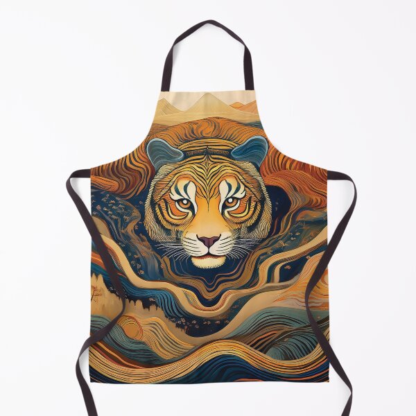 Item preview, Celestial Tiger of the Valley – Abstract Surreal Landscape designed and sold by MDKey DESIGN.