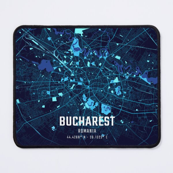 Item preview, Bucharest Midnight City Map designed and sold by HomeLivingCo.