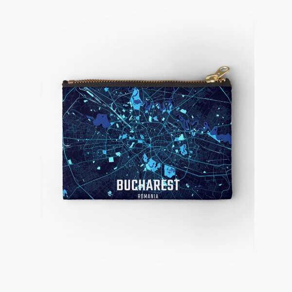 Item preview, Bucharest Midnight City Map designed and sold by HomeLivingCo.
