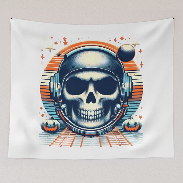 Item preview, Space Skull Halloween Astronaut Retro Design. designed and sold by The-T-In-Retro.