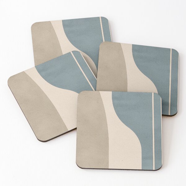 Item preview, Nordic Balance III – Minimal Scandinavian Abstract in Taupe and Blue designed and sold by Nordflow-Studio.