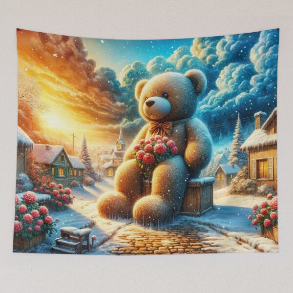 Item preview, Teddy Welcomes the First Snow designed and sold by M-Y-A-R-T-.