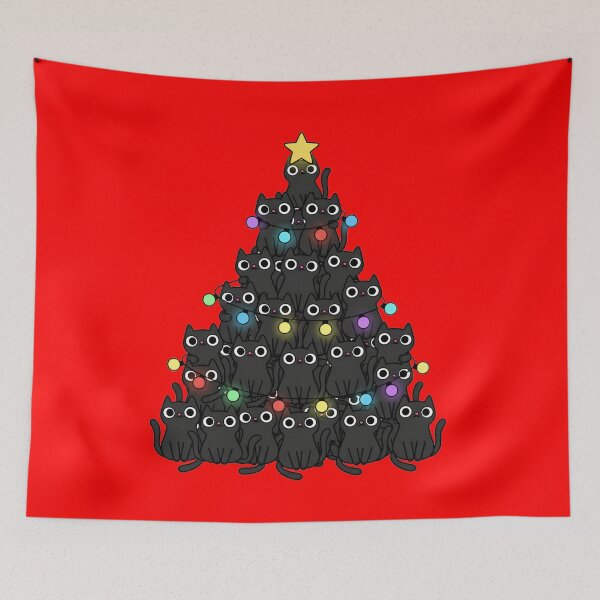 Item preview, Meowy Christmas Cute Cat Christmas tree designed and sold by EXON-Publishing.