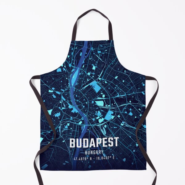 Item preview, Budapest Midnight City Map designed and sold by HomeLivingCo.