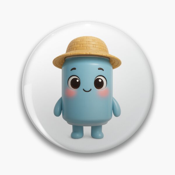 Item preview, Cute Soda Can With Straw Hat | Kawaii Adorable Fun Drink Art designed and sold by Moons Studio.