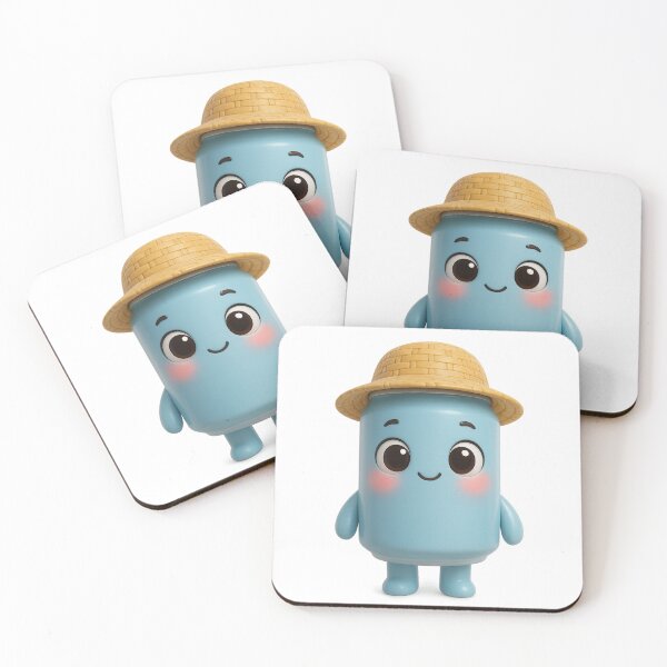 Item preview, Cute Soda Can With Straw Hat | Kawaii Adorable Fun Drink Art designed and sold by Moons Studio.