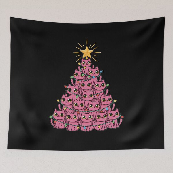Item preview, Meowy Christmas Cute Cat Christmas tree designed and sold by EXON-Publishing.