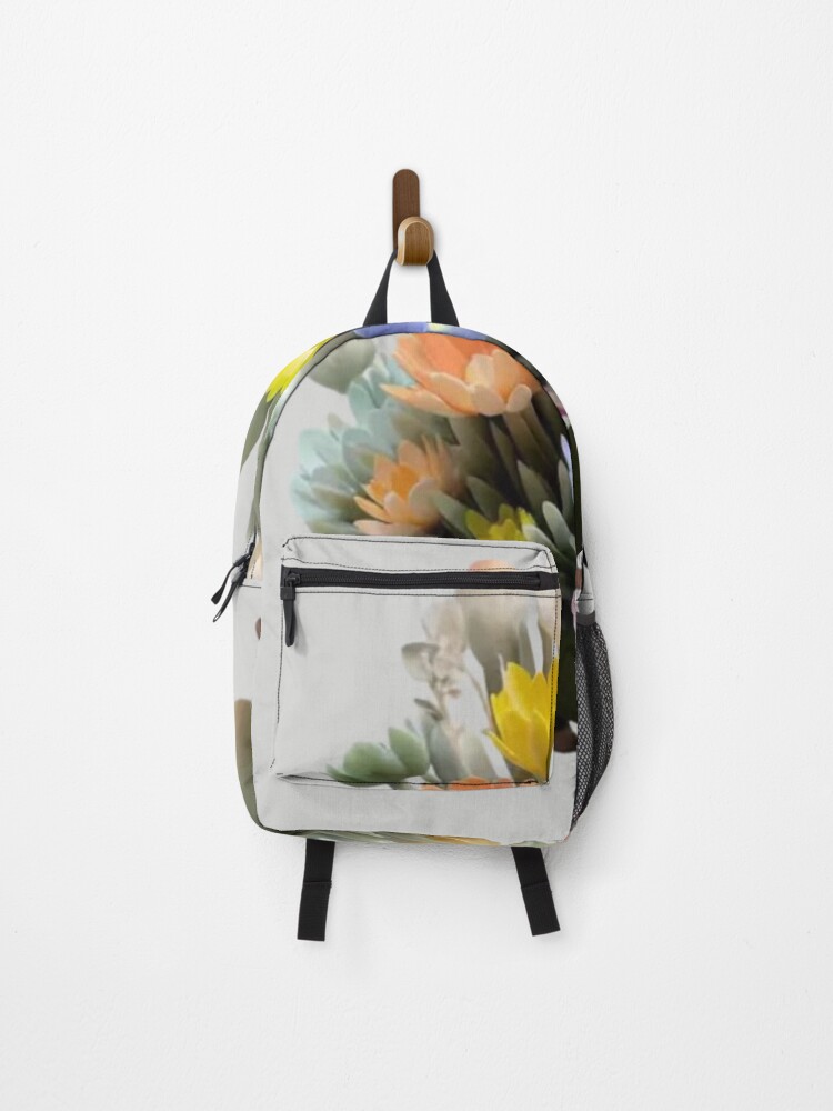 Thumbnail 1 of 3, Backpack, "Florals? For Spring? Groundbreaking... But Make It Multiversal" ? designed and sold by BzzLab.