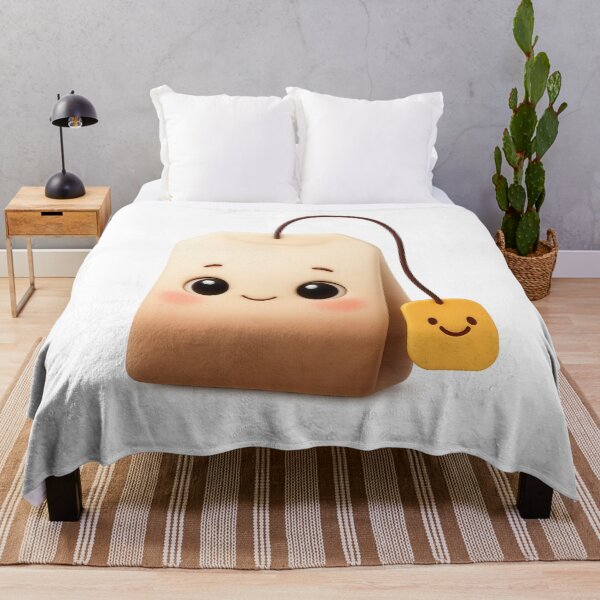 Item preview, Cute Tea Bag With Smiley Tag | Kawaii Fun Food Art designed and sold by Moons Studio.