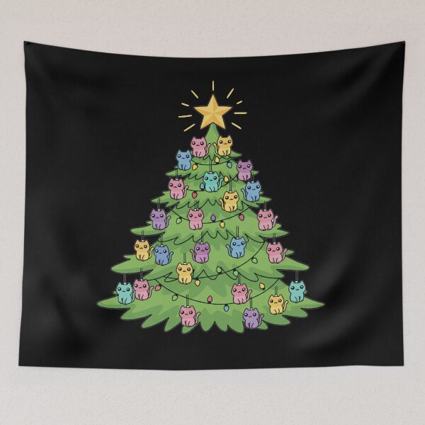 Item preview, Meowy Christmas Cute Cat Christmas tree designed and sold by EXON-Publishing.