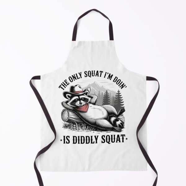 Item preview, The Only Squat I'M Doing Is Diddly Squat Cowboy Racoon designed and sold by Veroniadic.