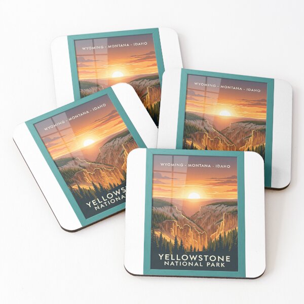 Item preview, Yellowstone National Park Canyon Edge Waterfall Mist Trek designed and sold by Star3NowForMe.
