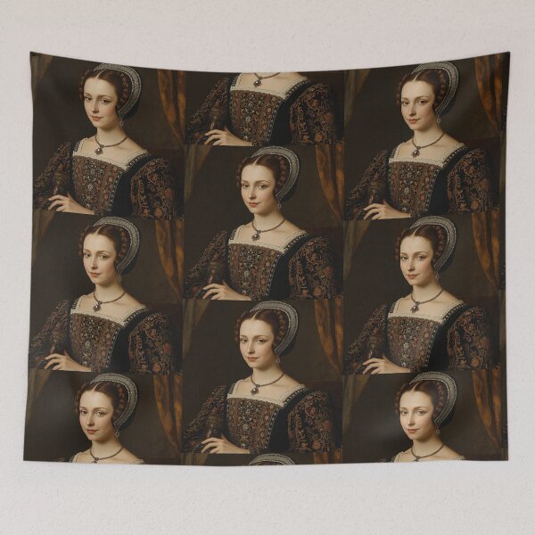 Item preview, Portrait art of a Tudor era lady of court designed and sold by Vintage Designs +.