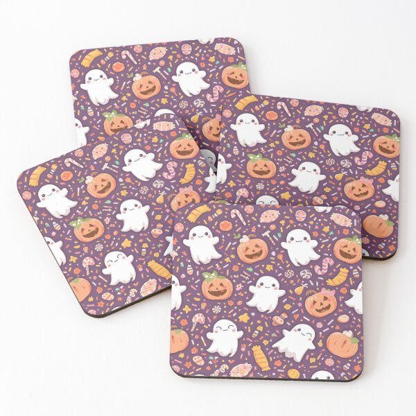 Item preview, Cute Ghosts & Halloween Candy Pattern designed and sold by aestheticbyarii.