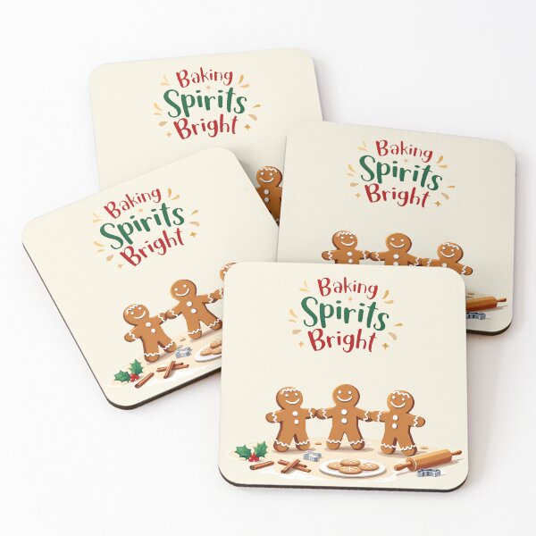 Item preview, Baking Spirits Bright — Cute Gingerbread Christmas Baking Design designed and sold by Ombrya.