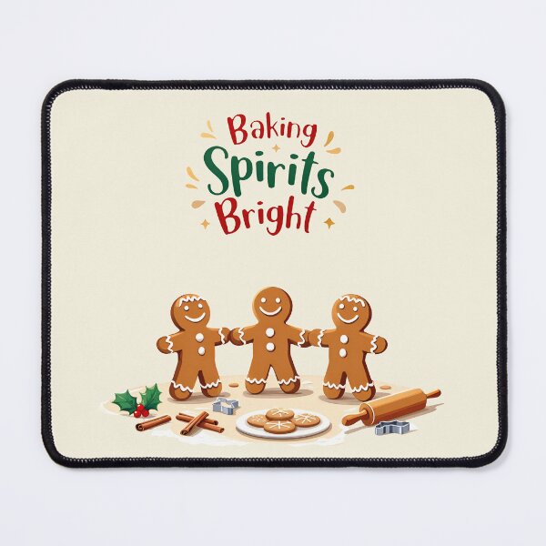 Item preview, Baking Spirits Bright — Cute Gingerbread Christmas Baking Design designed and sold by Ombrya.