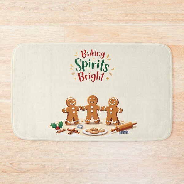 Item preview, Baking Spirits Bright — Cute Gingerbread Christmas Baking Design designed and sold by Ombrya.