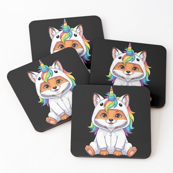 Item preview, Cute Fox Unicorn Costume Rainbow Magic designed and sold by k3rstman1.