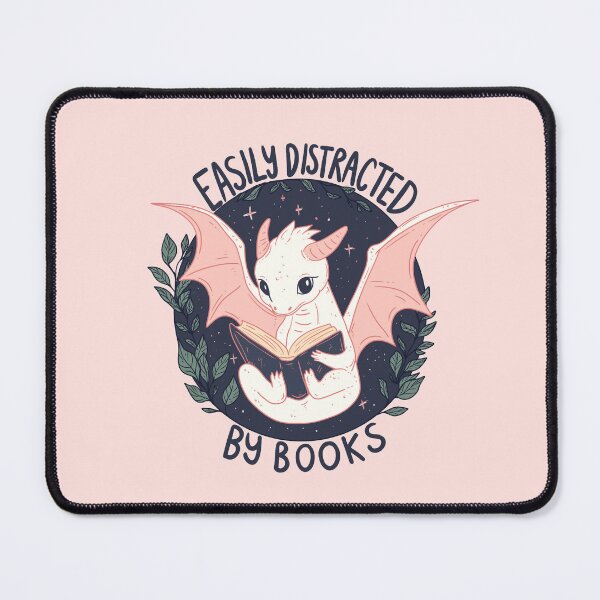 Item preview, Book Dragon – Easily Distracted by Books  designed and sold by Jess.a.creates.