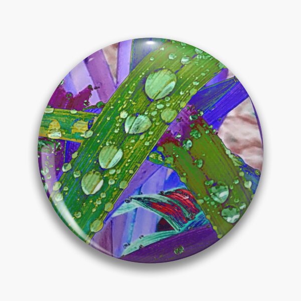 Item preview, Abstract Macro Raindrops on Indigo & Green Leaves designed and sold by SXW Designs.