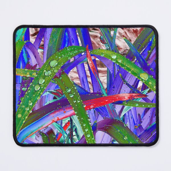 Item preview, Abstract Macro Raindrops on Indigo & Green Leaves designed and sold by SXW Designs.