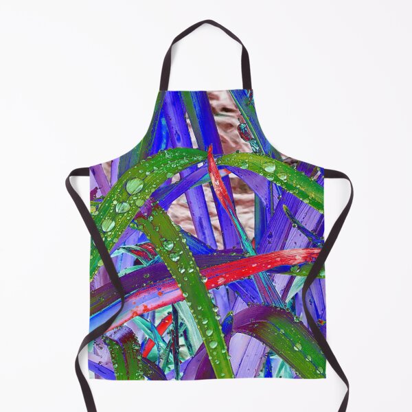 Item preview, Abstract Macro Raindrops on Indigo & Green Leaves designed and sold by SXW Designs.