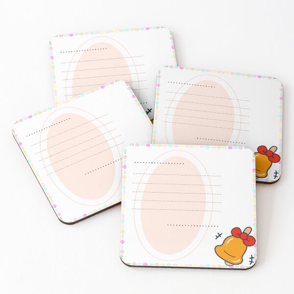 Item preview, Kawaii Bell Memo Card — Pastel Lined Note Frame designed and sold by AmaiDream.