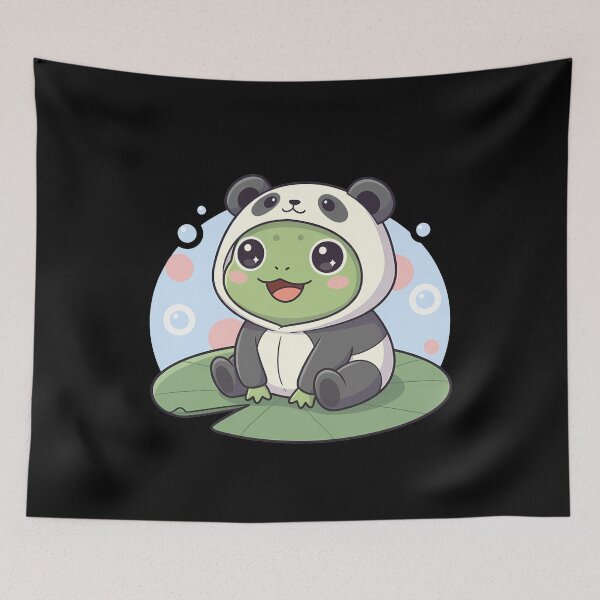 Item preview, Cute Frog Panda Costume Lily Pad Kawaii designed and sold by k3rstman1.