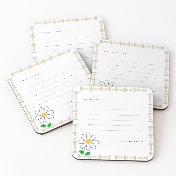 Item preview, Daisy Memo Card — Pastel Square Lined Note Frame designed and sold by AmaiDream.