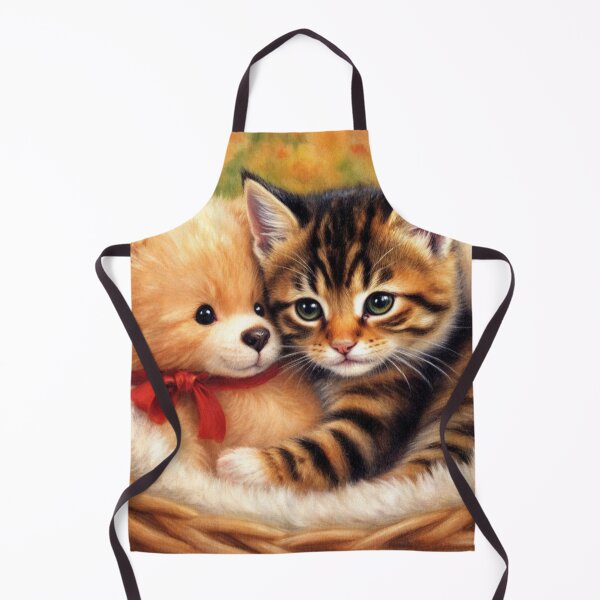 Item preview, Kitten Cuddling a Teddy designed and sold by m-y-A-I-A-R-T-.