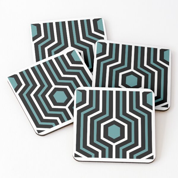 Item preview, Hurdle-Moody Jade-Greenish Blue-White-Black designed and sold by Fabricatemyart.
