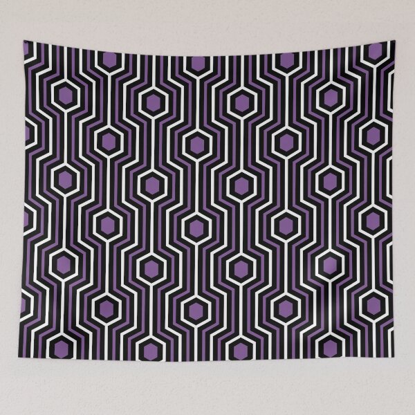 Item preview, Hurdle-Moody Dull Purple Black White designed and sold by Fabricatemyart.