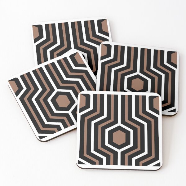Item preview, Hurdle-Moody Chocolate Brown-Mocha-Black White designed and sold by Fabricatemyart.