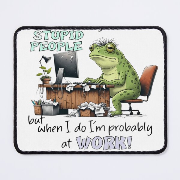 Item preview, Grumpy Frog at Work designed and sold by JossDesign15.
