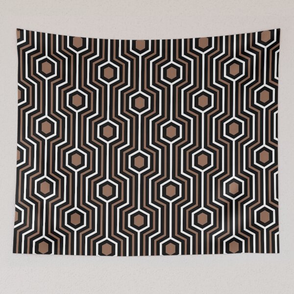 Item preview, Hurdle-Moody Chocolate Brown-Mocha-Black White designed and sold by Fabricatemyart.