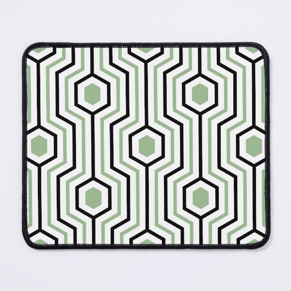 Item preview, Hurdle-Soft Dull Muave Green Black White designed and sold by Fabricatemyart.