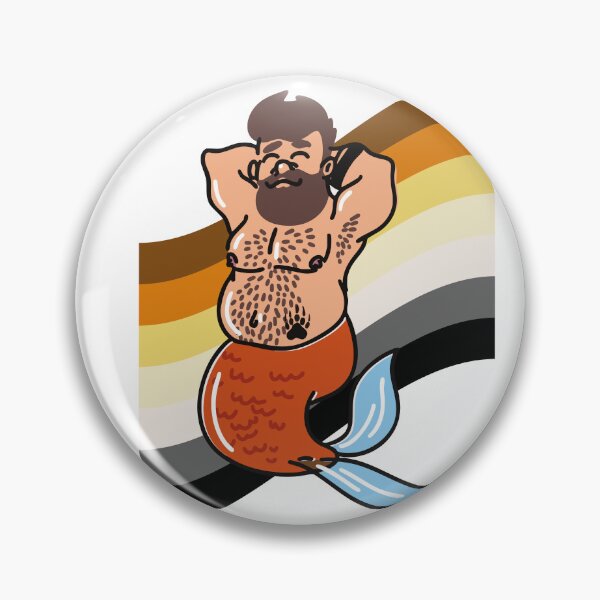 Item preview, Chill Bear Merman – Gay Bear Pride Illustration designed and sold by ItalianCub.
