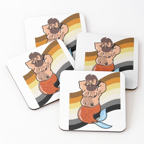 Item preview, Chill Bear Merman – Gay Bear Pride Illustration designed and sold by ItalianCub.