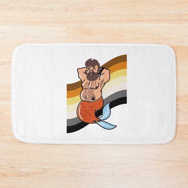Item preview, Chill Bear Merman – Gay Bear Pride Illustration designed and sold by ItalianCub.