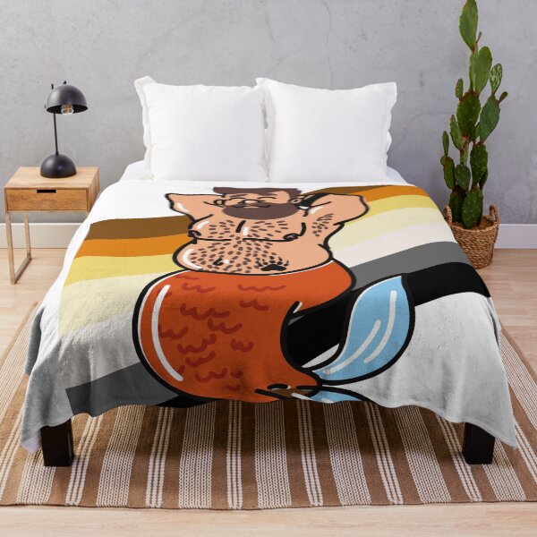 Item preview, Chill Bear Merman – Gay Bear Pride Illustration designed and sold by ItalianCub.